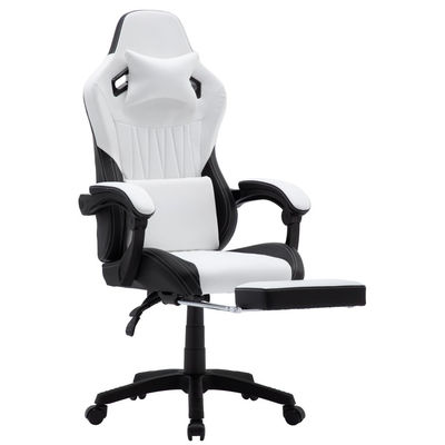 Chaise de jeu informatique ergonomique réglable en hauteur avec appuie-tête et soutien lombaire