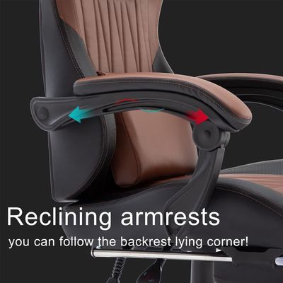 Chaise pivotante ALINUNU Chaise de jeu informatique ergonomique avec repose-tête et support lombaire