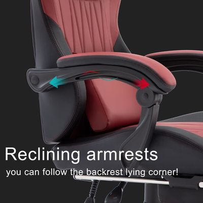 Chaise pivotante ALINUNU Chaise de jeu informatique ergonomique avec repose-tête et support lombaire