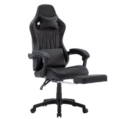 Chaise de jeu pivotante ergonomique réglable en hauteur avec repose-tête et support lombaire