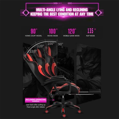Chaise de jeu RGB ALINUNU de style moderne avec fonction de rotation 360 et fonction de massage