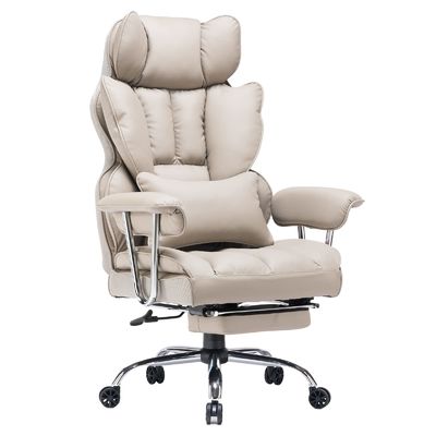 Assise pivotante en cuir en PU à dos élevé pour plus de confort