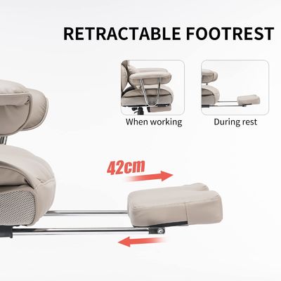 Assise pivotante en cuir en PU à dos élevé pour plus de confort