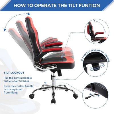 Chaise de jeu ergonomique personnalisée en couleur avec support lombaire de ALINUNU