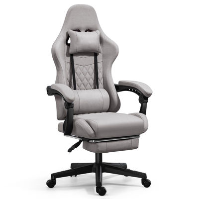 Chaise de jeu pour ordinateur à bureau réglable ergonomique avec repose-pieds et massage