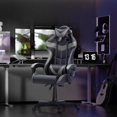 Obtenez la chaise de jeu en PU avec un massage de 33&quot;D x 24&quot;W x 49.2&quot;H