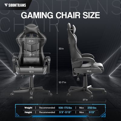 Fournir directement une chaise de joueur ergonomique de style moderne avec massage et cuir synthétique