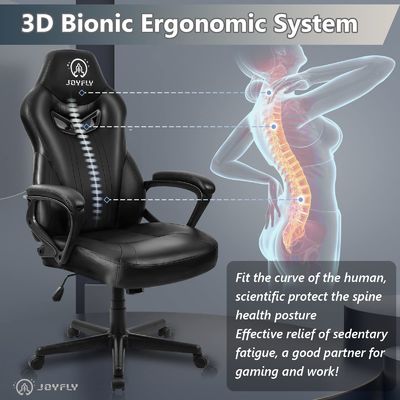 Chaise de jeu de course ALINUNU Support lombaire et 3 ascenseurs à gaz pour un jeu PC confortable