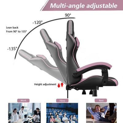 Chaise de jeu de course réglable avec appuie-tête et soutien lombaire 15 kg Poids de l'article