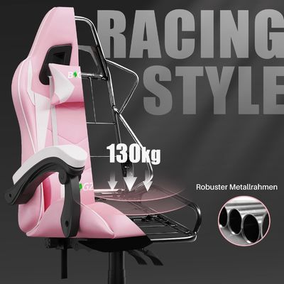 Chaise de jeux vidéo reposante à 3 ascenseurs à gaz avec repose-tête et support lombaire