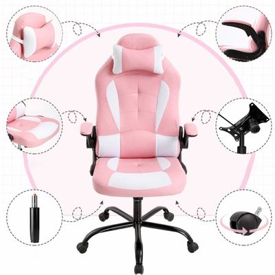 ALINUNU PC Chaise de jeu de course Chaise pivotante Faux Matériau du siège en cuir