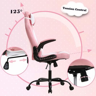 ALINUNU PC Chaise de jeu de course Chaise pivotante Faux Matériau du siège en cuir