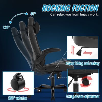 360 rotatif/ réglage de la hauteur/ fonction de repose-pieds PC Chaise de jeu personnalisée couleur pour adultes