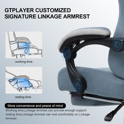 Chaise de jeu de course à dos haut ALINUNU avec hauteur réglable et fonction de pivotement 360
