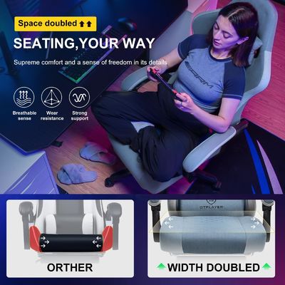 Chaise de jeu de course à dos haut ALINUNU avec hauteur réglable et fonction de pivotement 360