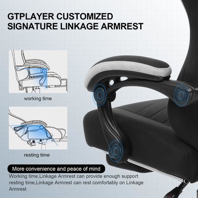 360 rotatif/ réglable en hauteur/ reclinant dos haut fauteuil de jeu informatique ergonomique ALINUNU