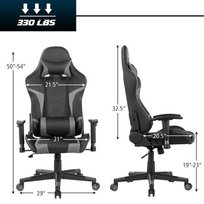 Chaise de course pour ordinateur de jeu en fer métallique de conception moderne pour bureau Chaises de jeu ergonomiques