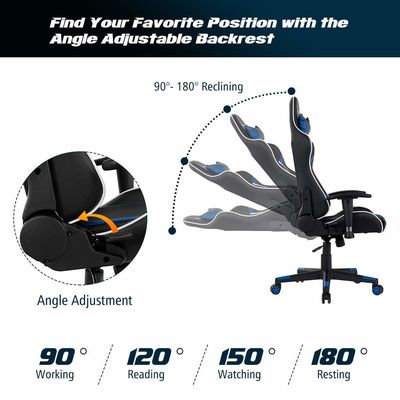 38 Pounds Style de design moderne Jeu d'ordinateur Chaise de course de jeu de bureau ergonomique Chaises de jeu