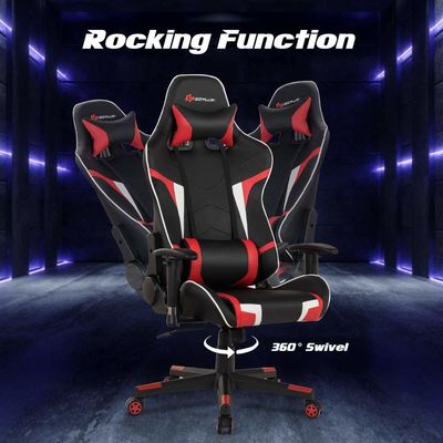 Chaise de course pour ordinateur de jeu réglable en hauteur pour bureau Chaises de jeu ergonomiques