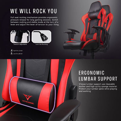 ALINUNUCus service personnalisé fauteuil de jeu de course ergonomique hauteur réglable et haut dos