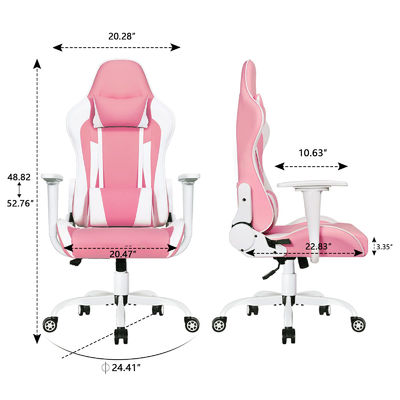 Chaise de jeu de course à dos haut avec conception ergonomique et réglable en hauteur d'ALINUNU