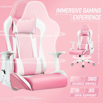 Chaise de jeu de course à dos haut avec conception ergonomique et réglable en hauteur d'ALINUNU