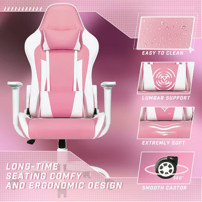 Chaise de jeu de course à dos haut avec conception ergonomique et réglable en hauteur d'ALINUNU