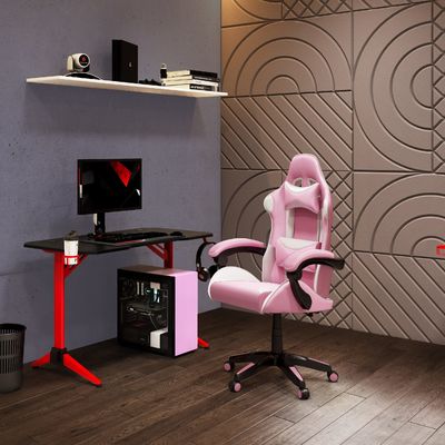 Chaise de jeu de course en pivotant avec repose-pieds et 3 ascenseurs à gaz dans ALINUNU