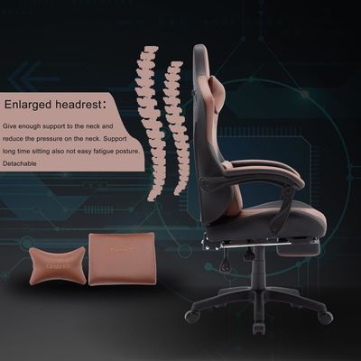Chaise pivotante ALINUNU Chaise de jeu à dos haut Chaise de bureau en cuir Chaise de course exécutive ergonomique