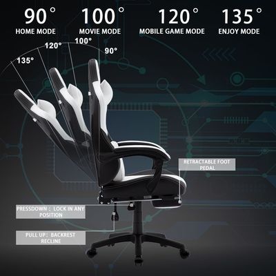 Chaise de jeu d'emballage de courrier ALINUNU Chaise d'ordinateur à dos haut Exécutif ergonomique
