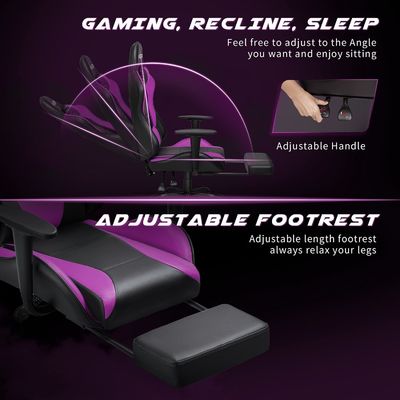 360 chaise de jeu pivotante avec repose-pieds