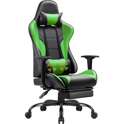 Chaise de joueur ergonomique avec repose-pieds personnalisée pour les courses et les jeux