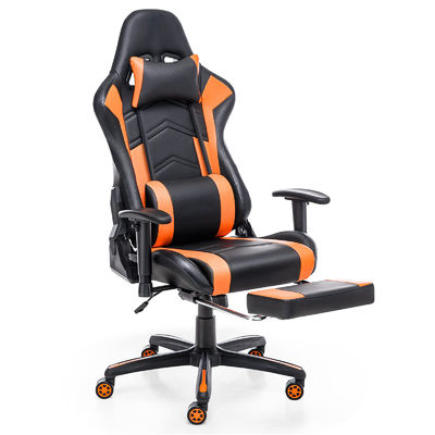 Chaise de course électronique réglable à l'aide d'un ordinateur à dos élevé à 360 tours avec repose-pieds et réglage de la hauteur