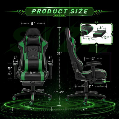 Chaise de course ergonomie à dos haut 300 livres Poids maximal recommandé