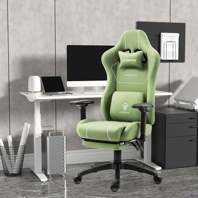 Chaise de jeu avec support lombaire de massage et repose-pieds dans un design moderne