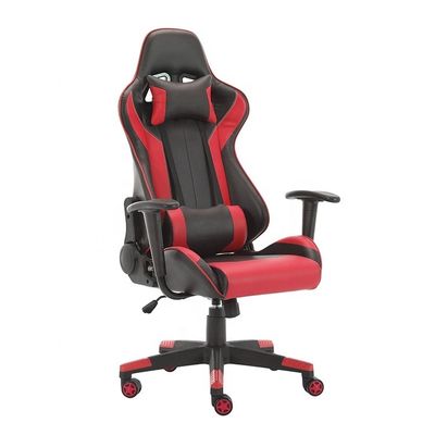 Chaise de jeu en tissu en cuir synthétique 2022 avec roues reclinées PC Gamer Racing Style