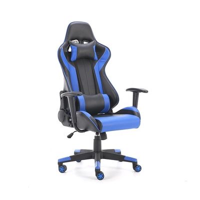 Chaise de jeu en tissu en cuir synthétique 2022 avec roues reclinées PC Gamer Racing Style