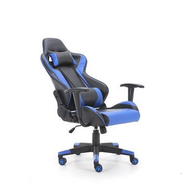 Chaise de jeu en tissu en cuir synthétique 2022 avec roues reclinées PC Gamer Racing Style