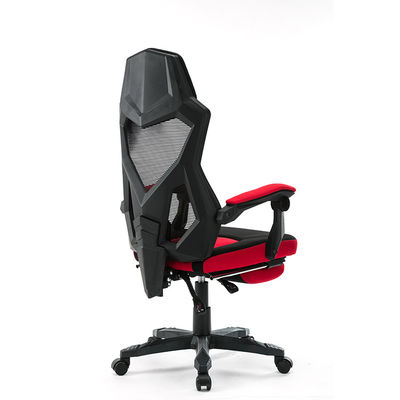 Chaise de bureau d'ordinateur tournante multifonctionnelle avec repose-pieds et matériau en tissu
