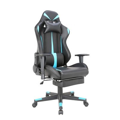 Prêt à l' expédition Noir et bleu Chaise de jeu Rocker en cuir authentique pour meubles de bureau