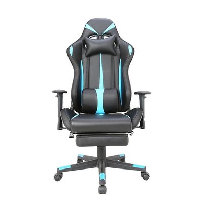 Prêt à l' expédition Noir et bleu Chaise de jeu Rocker en cuir authentique pour meubles de bureau