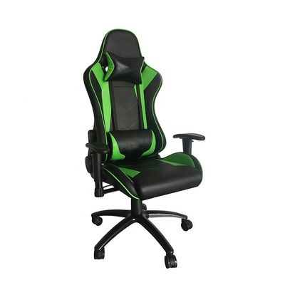 Meubles de bureau Chaise de jeu pivotante ergonomique verte avec accoudoir et hauteur réglables