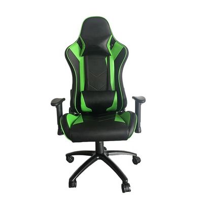 Meubles de bureau Chaise de jeu pivotante ergonomique verte avec accoudoir et hauteur réglables