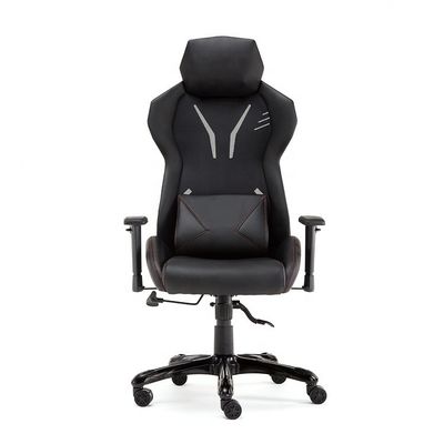 Chaise de bureau de style de course en cuir authentique avec maillage en plastique et chaise élévatrice en conception