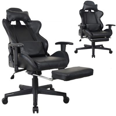 PC Gamer Style de course Chaise exécutive en cuir authentique Chaise de bureau de jeu confortable