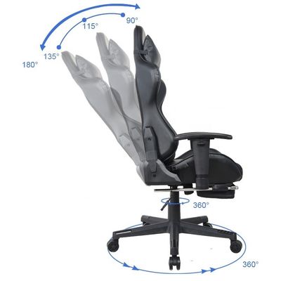 PC Gamer Style de course Chaise exécutive en cuir authentique Chaise de bureau de jeu confortable