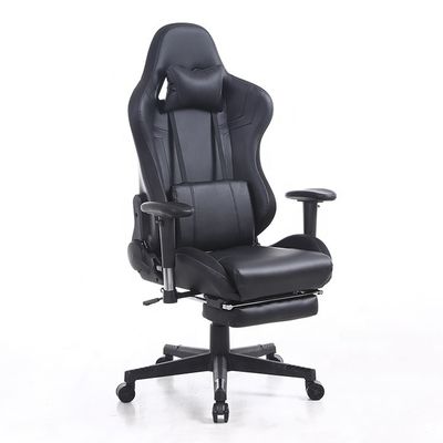 Chaise de jeu d'ordinateur de course en cuir à dos élevé de design contemporain pour les joueurs sérieux