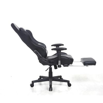Chaise de jeu d'ordinateur de course en cuir à dos élevé de design contemporain pour les joueurs sérieux