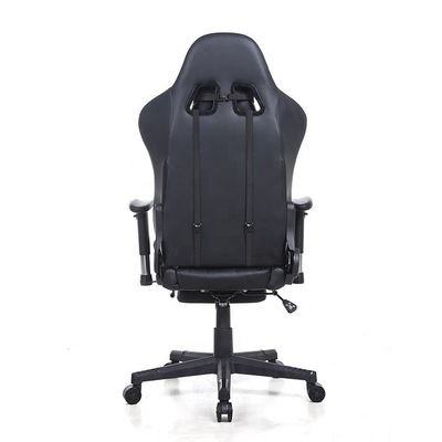 Chaise de jeu d'ordinateur de course en cuir à dos élevé de design contemporain pour les joueurs sérieux