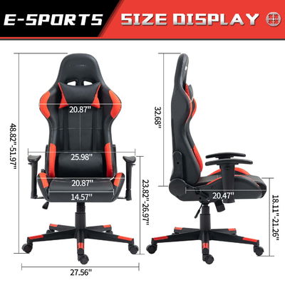 Chaise de jeu de course réglable en hauteur